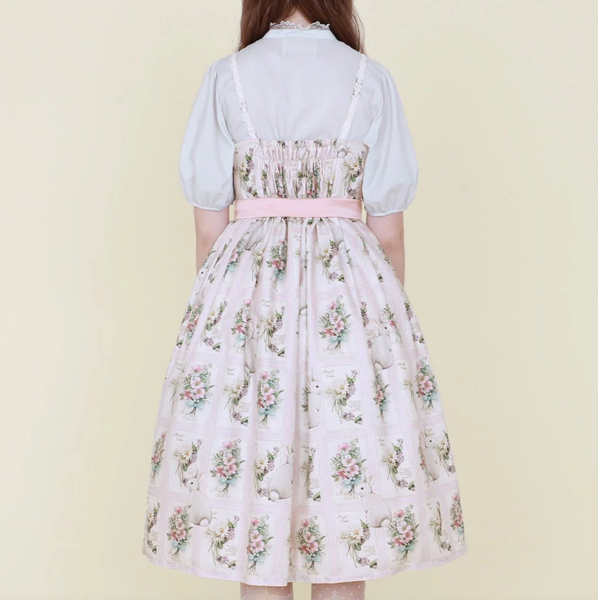 Rabbit Stamp Plus Size Jumperskirt Dress