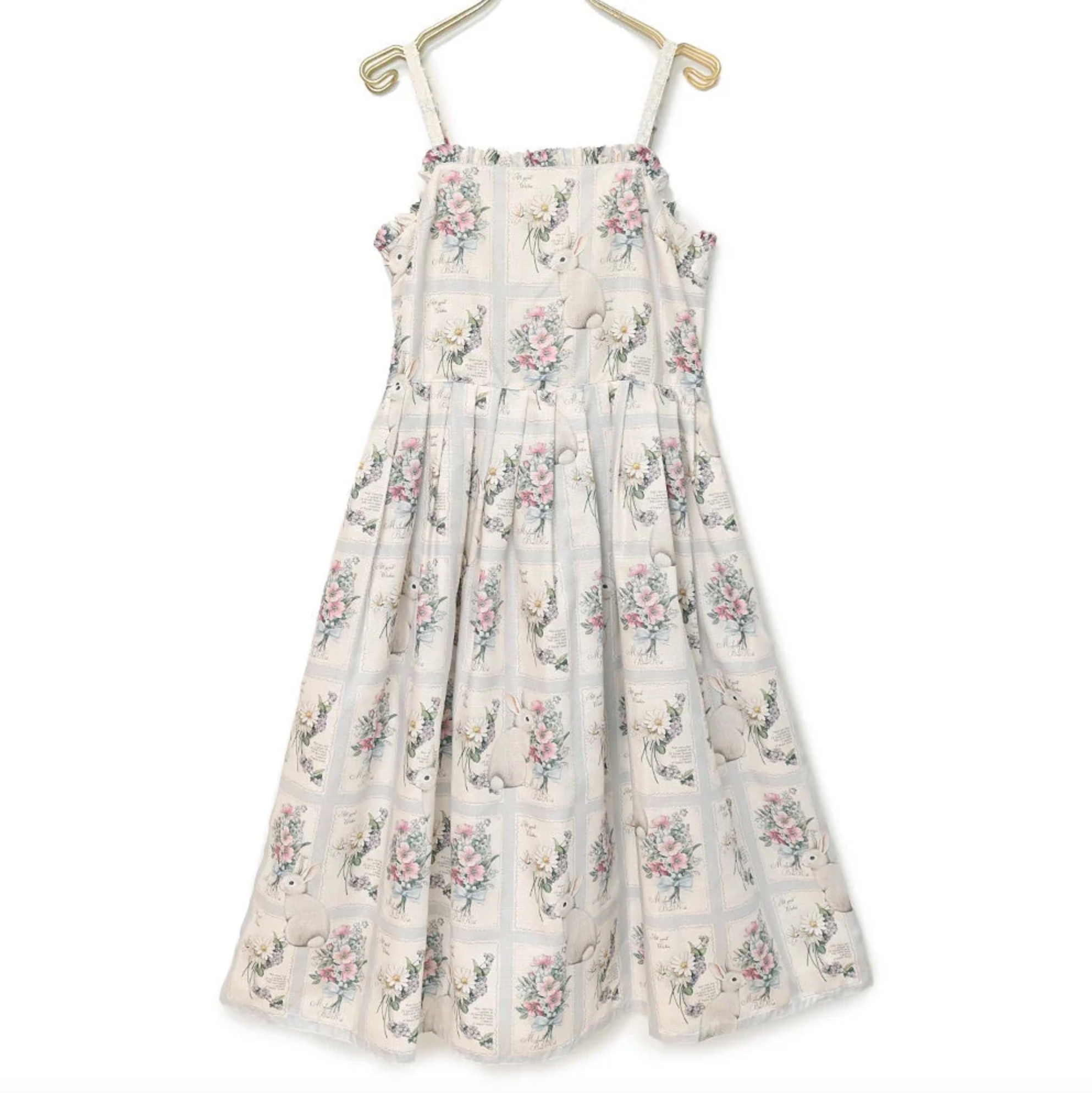 Rabbit Stamp Plus Size Jumperskirt Dress