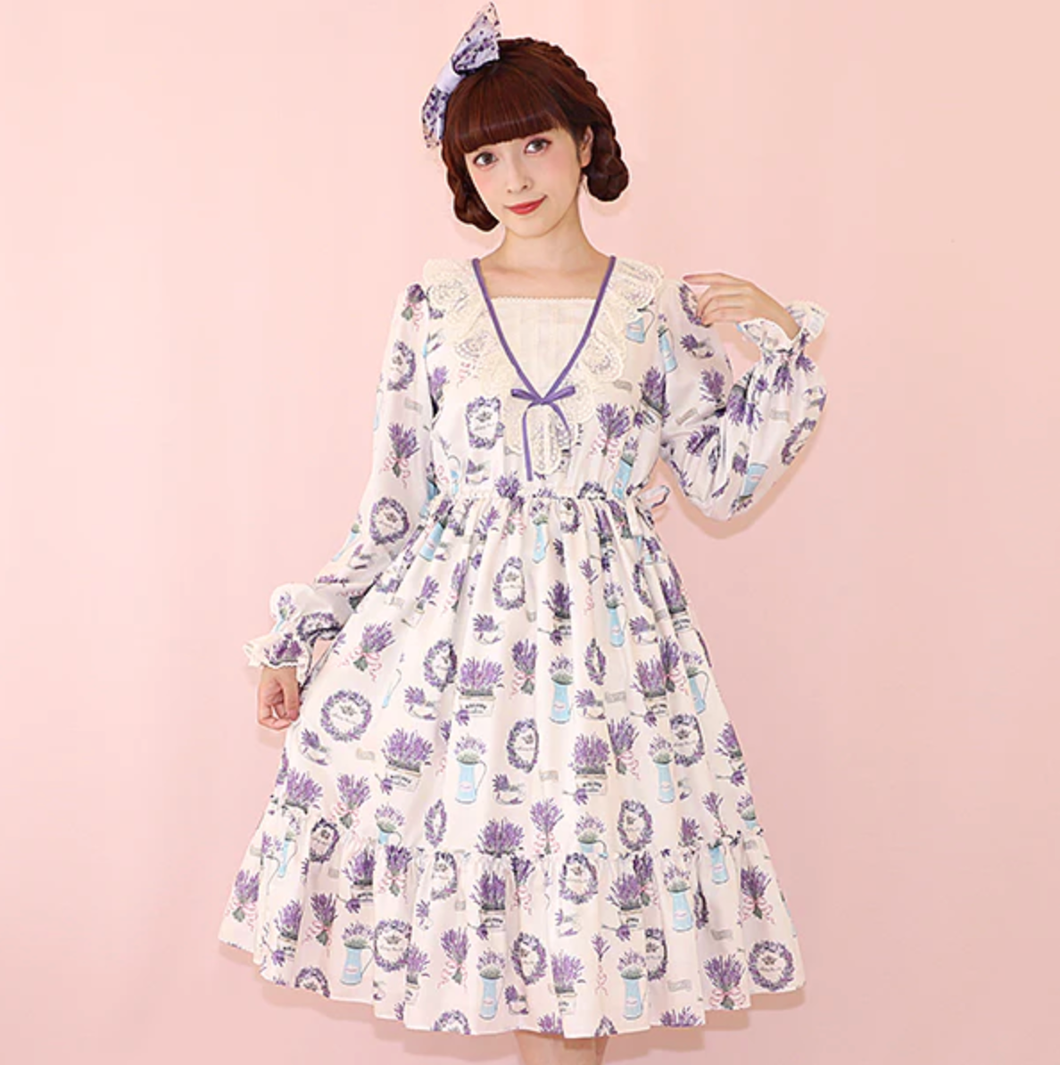 Lavender Garden One Piece Dress