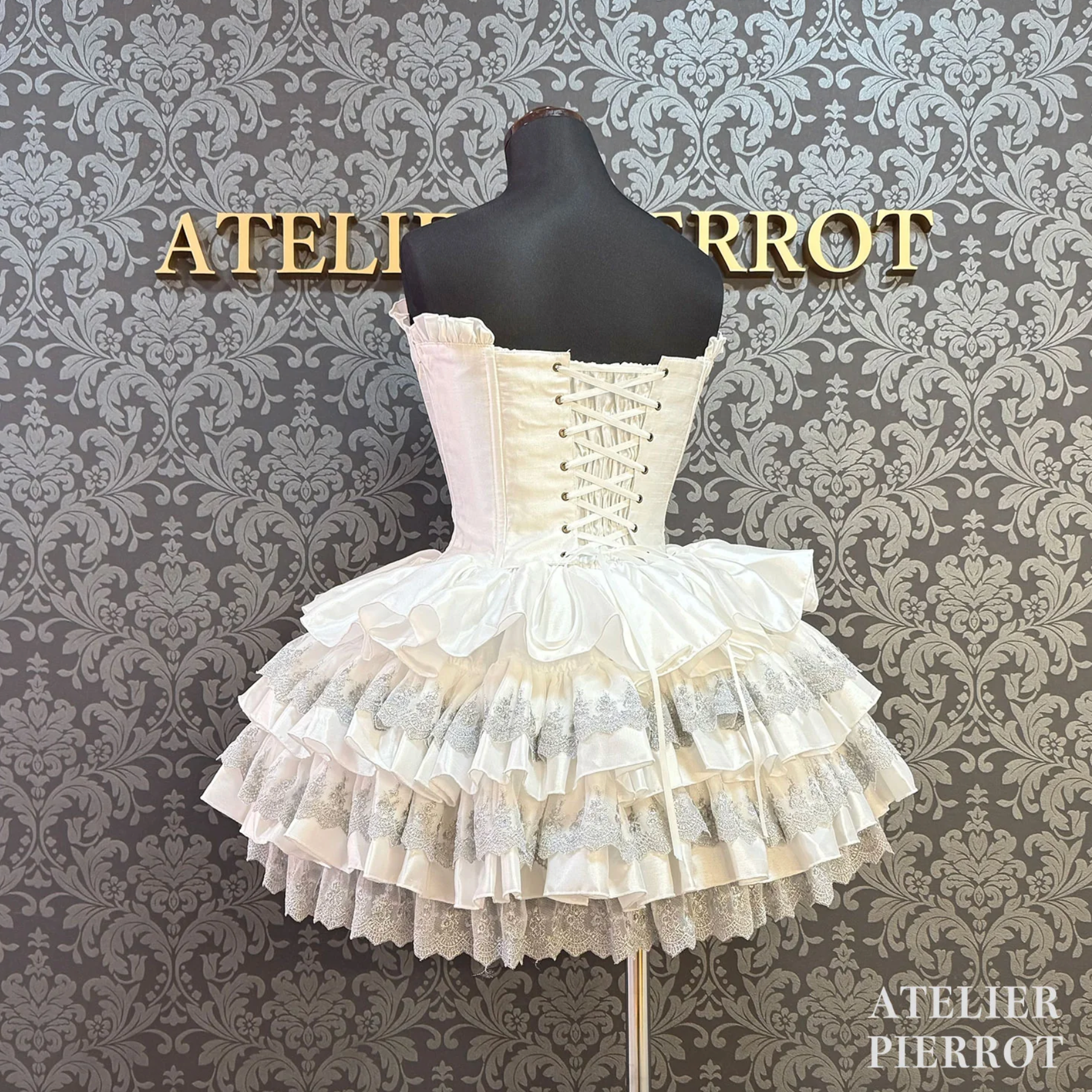 Mini Corset Dress (Silver lace version)