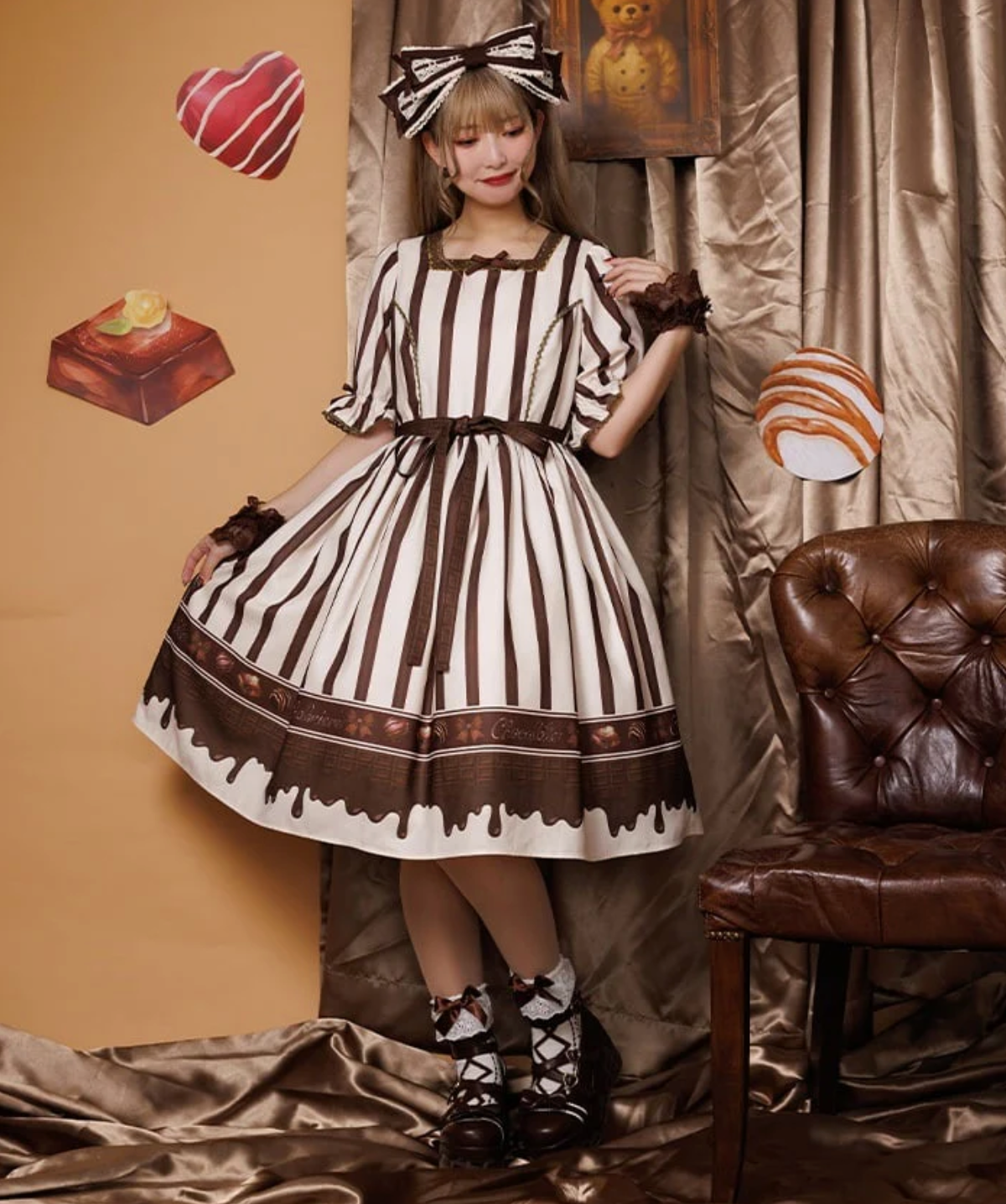 Bonbon Chocolate Pattern Dress