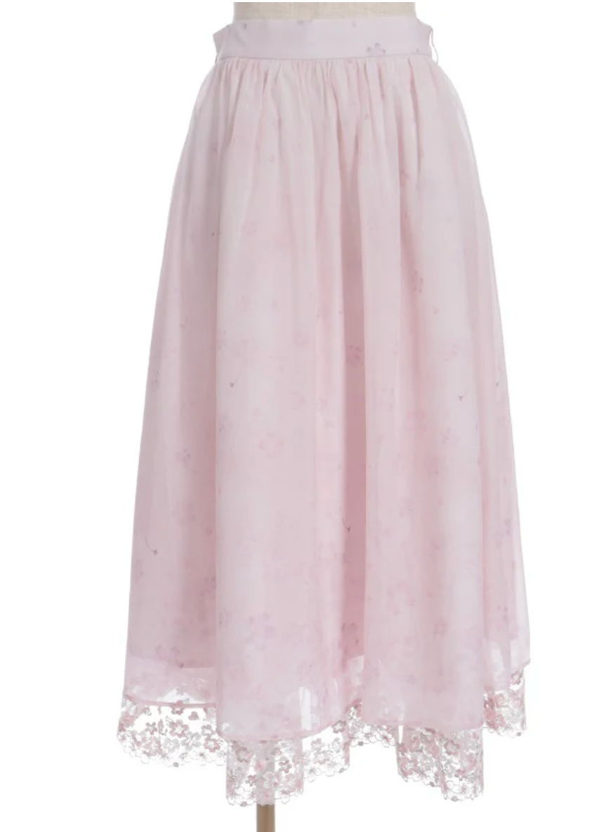 Sakura Lace & Sakura Pattern Skirt