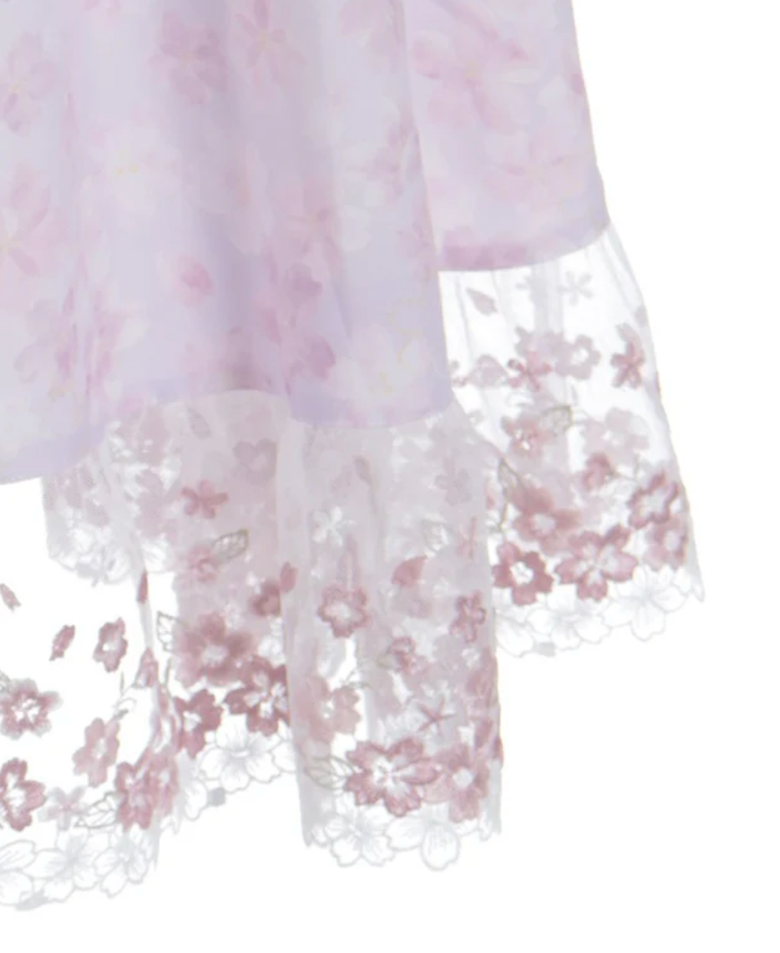 Sakura Lace & Sakura Pattern Skirt