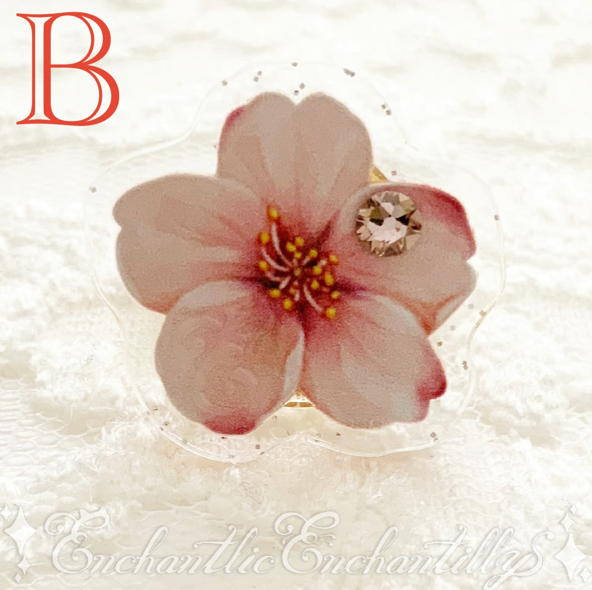 Dolled up rings - Sakura series ~Glitter Background~