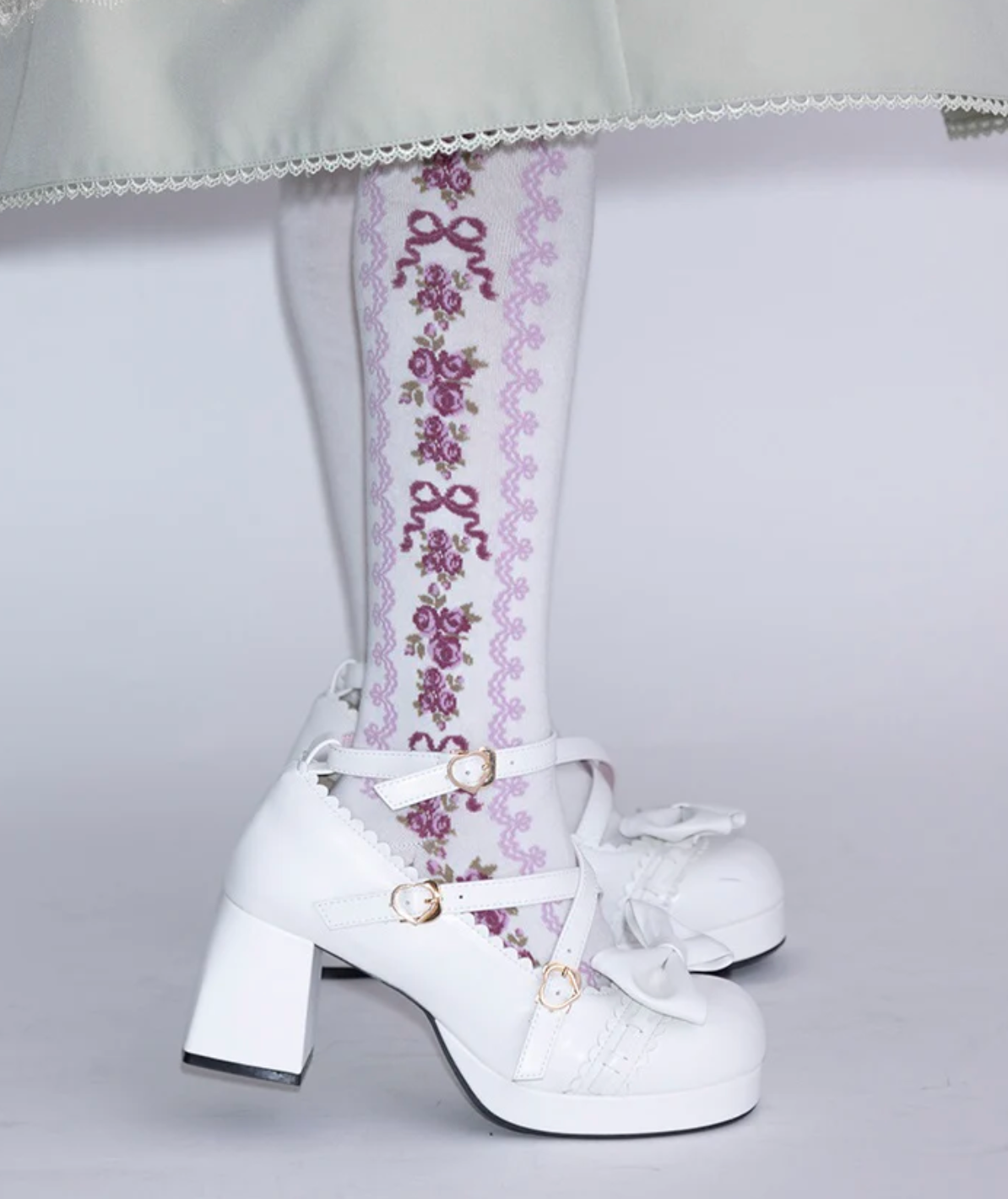 Rose Romance Over-knee Socks