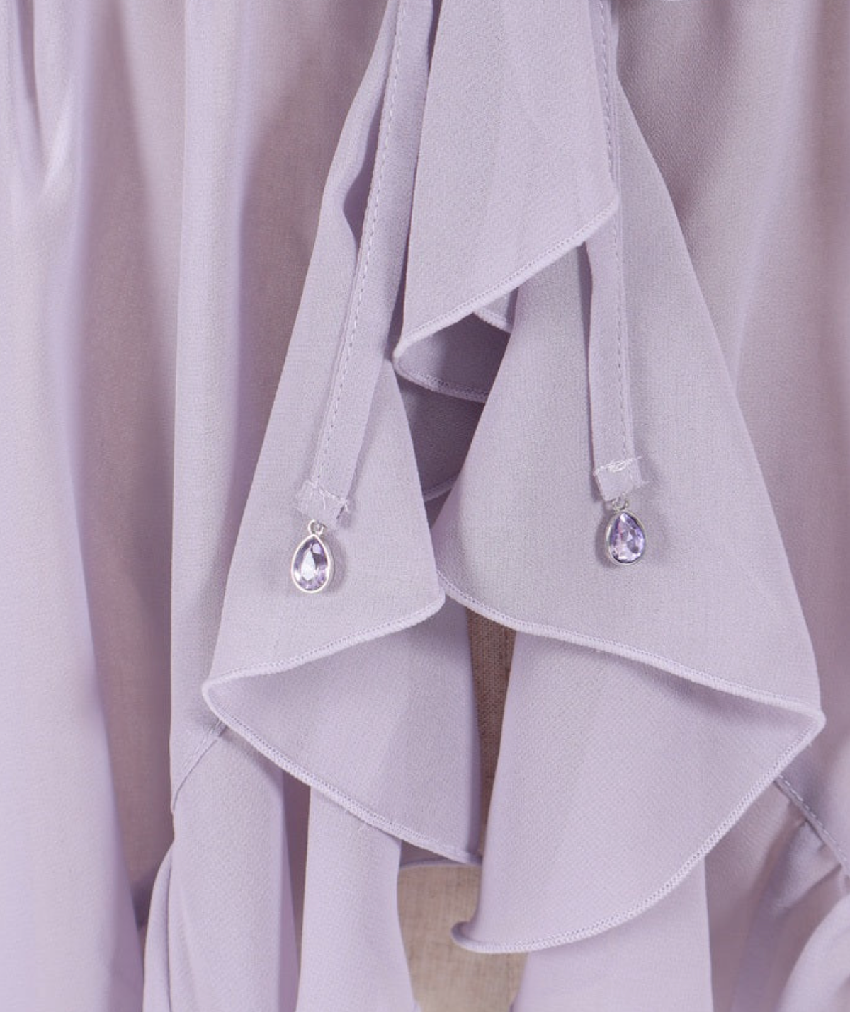 Hydrangea Embroidery Frill Gown