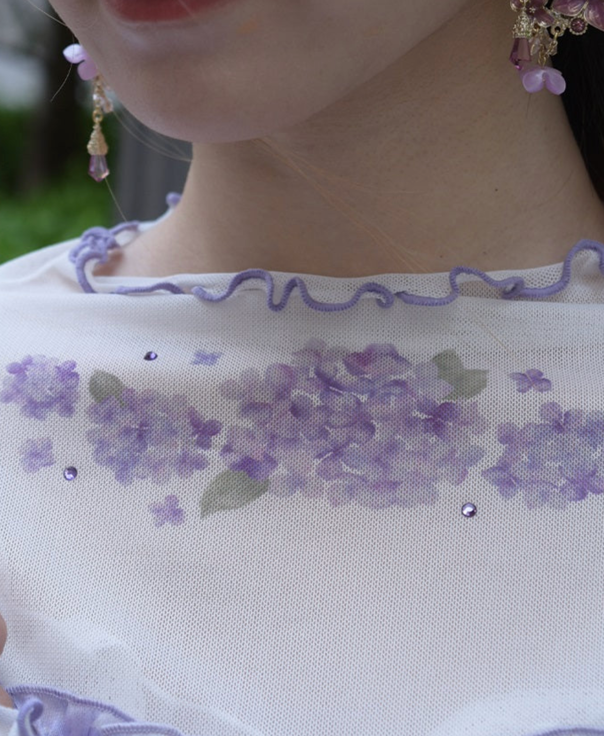 Hydrangea Print Sheer Inner