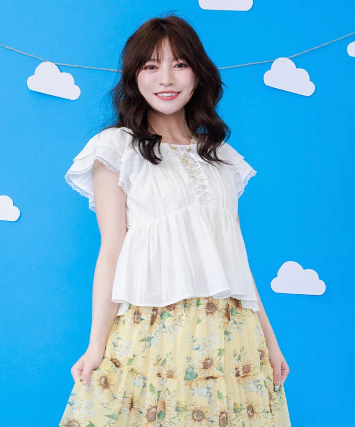 Cotton Lace Peplum Style Blouse