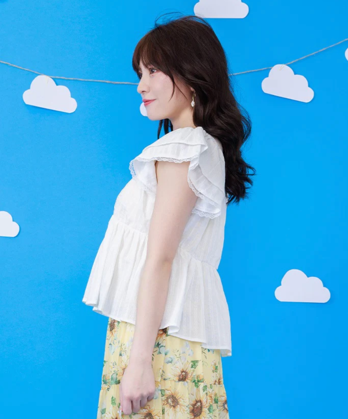 Cotton Lace Peplum Style Blouse