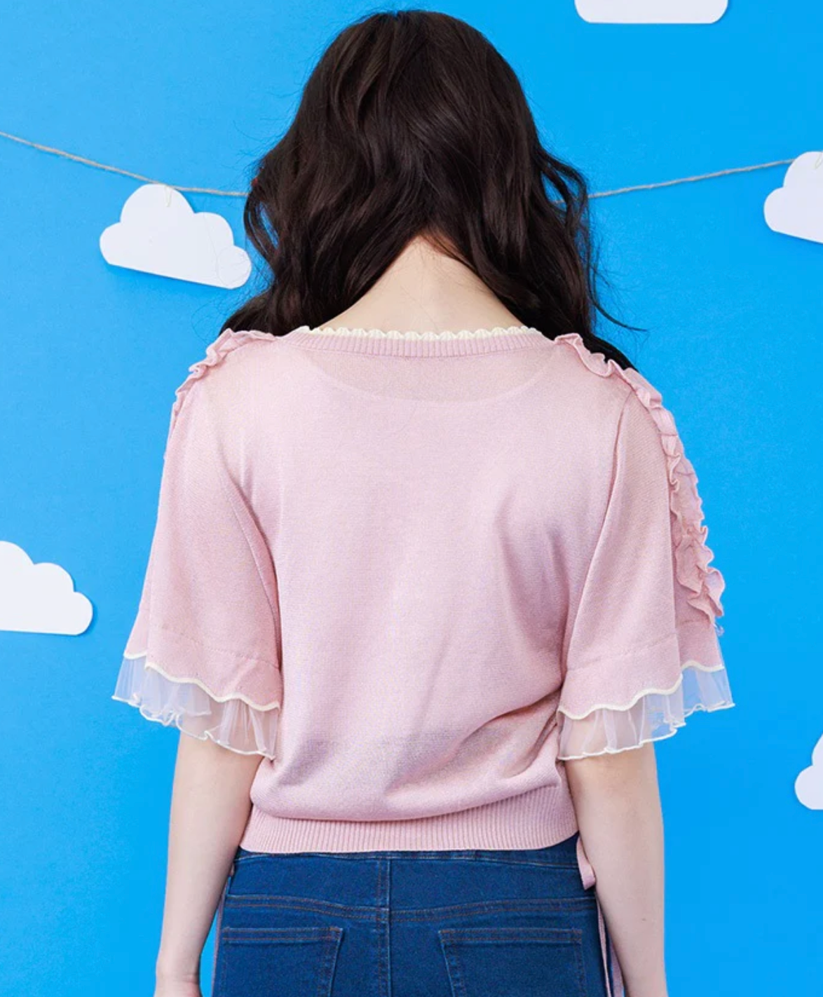 Bicolor Lamé Knit Cardigan
