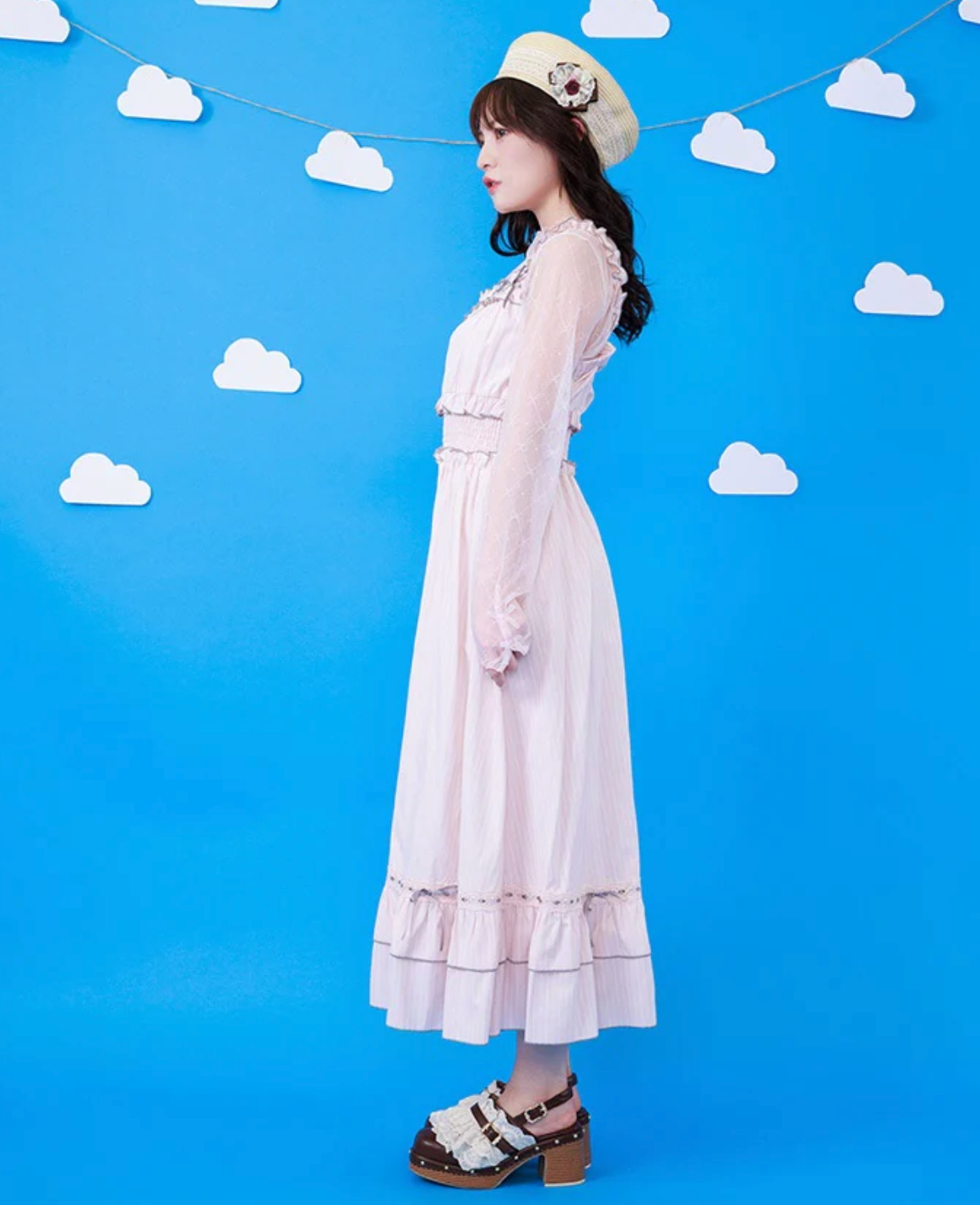 Merrowed Frill Striped Jumper Skirt