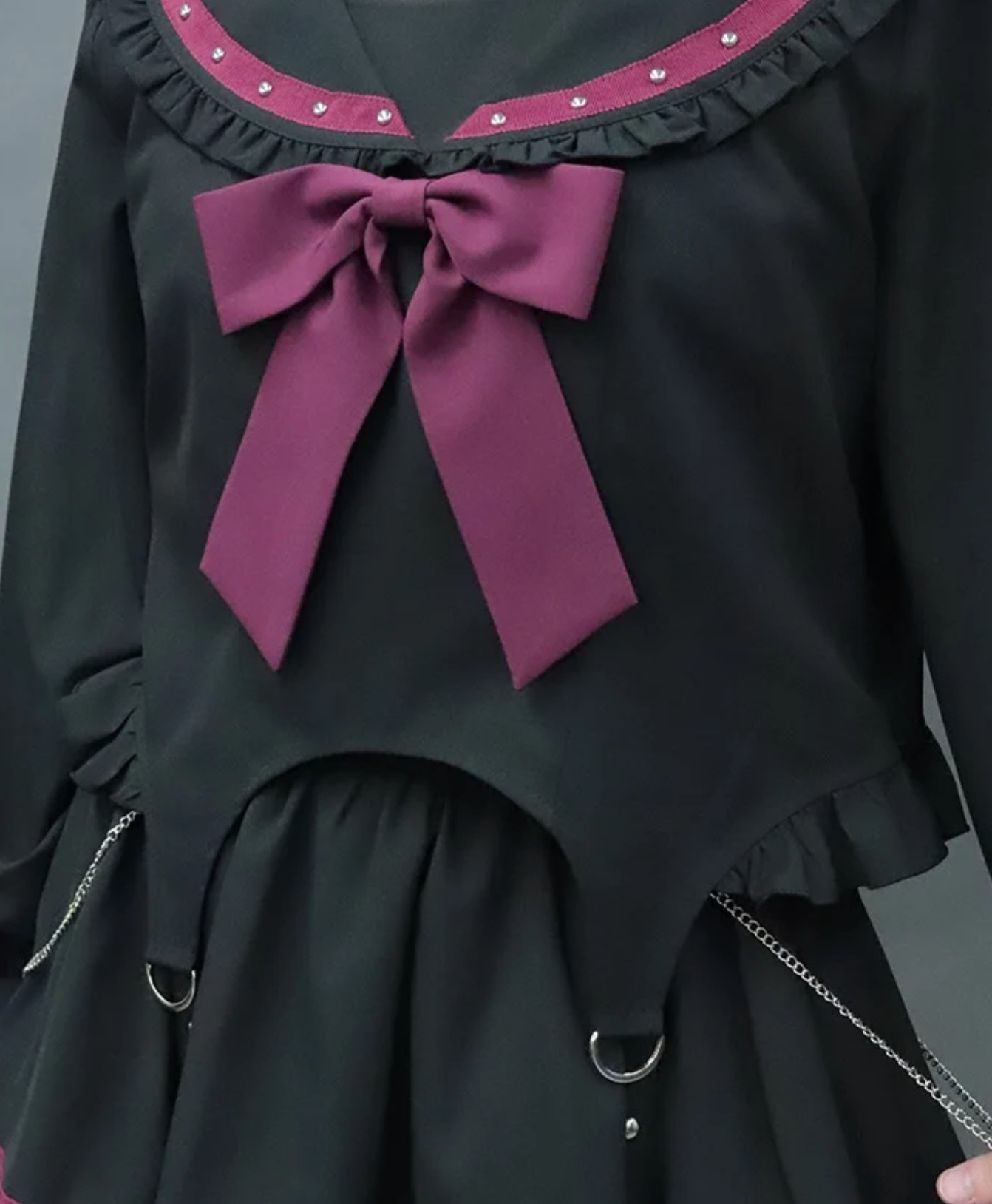 Studs Design Sailor Blouse