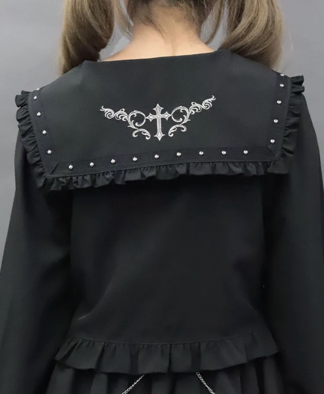 Studs Design Sailor Blouse