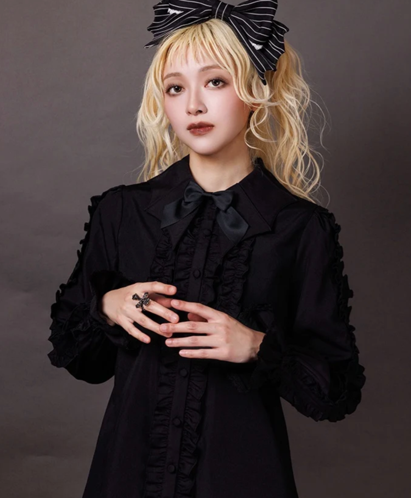 Bat Collar Sleeve Blouse