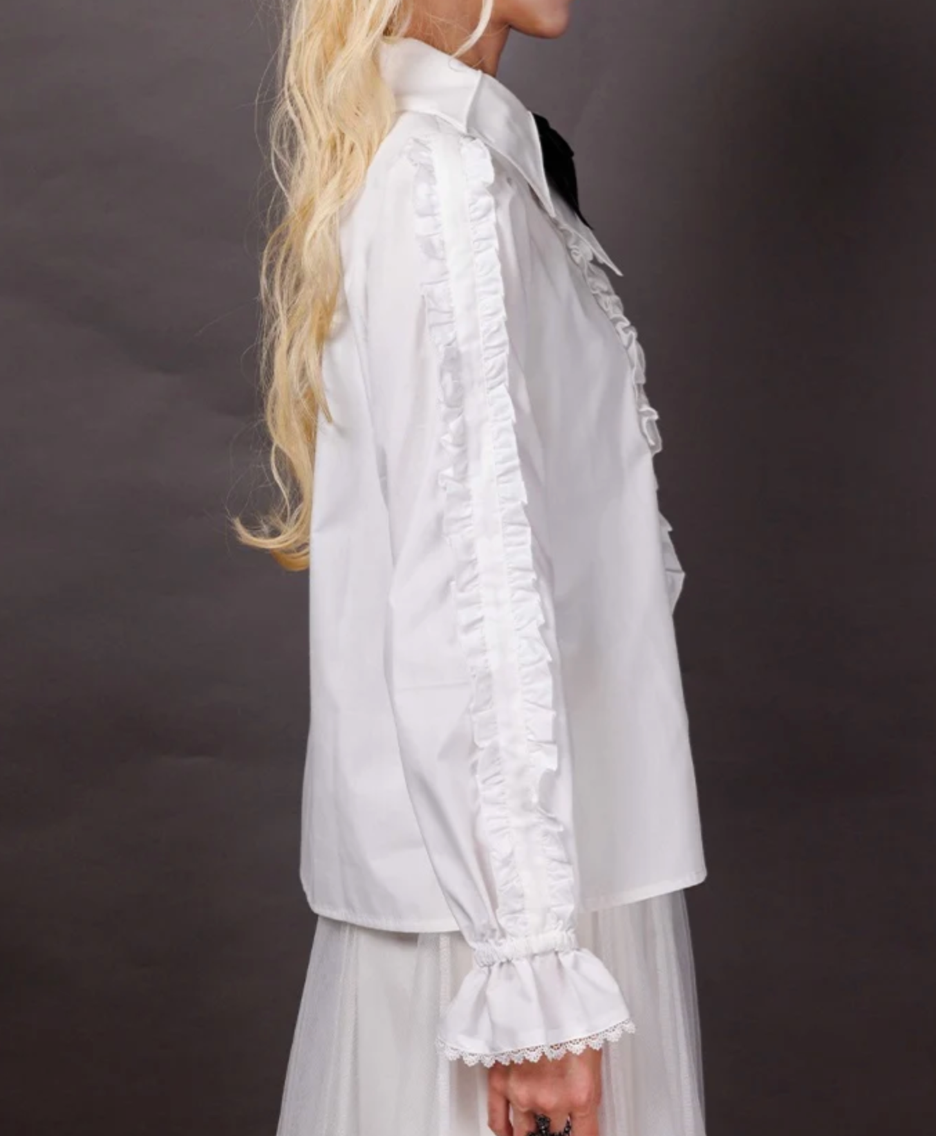 Bat Collar Sleeve Blouse