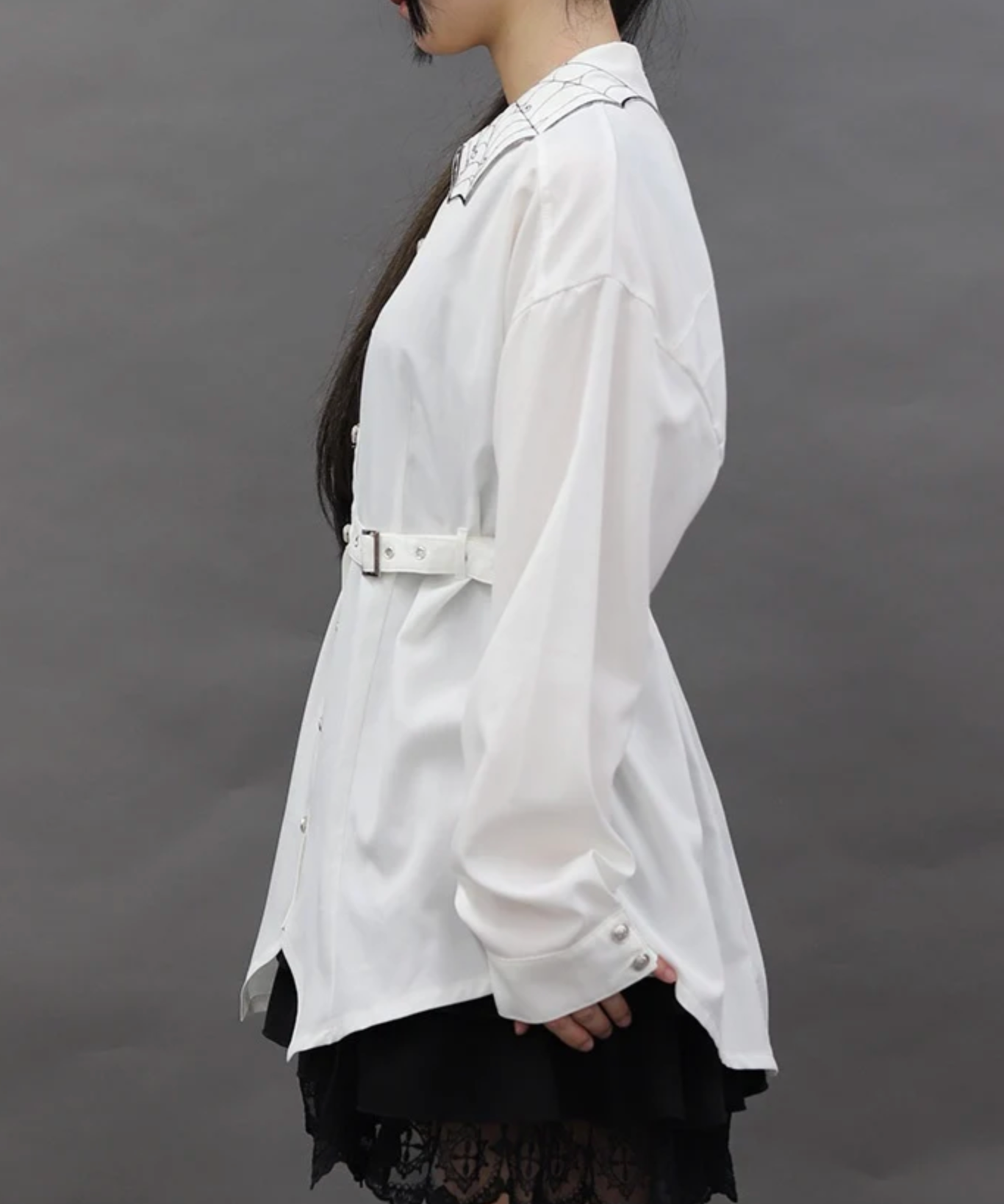 Spider Collar Embroidery Shirt
