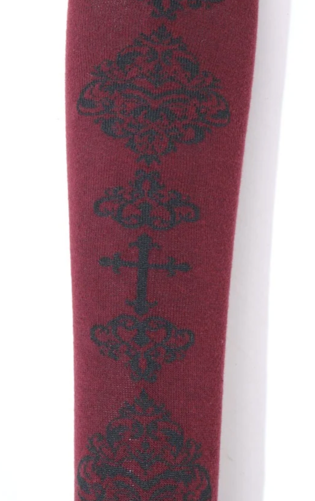 Cross Ornamental Pattern Tights