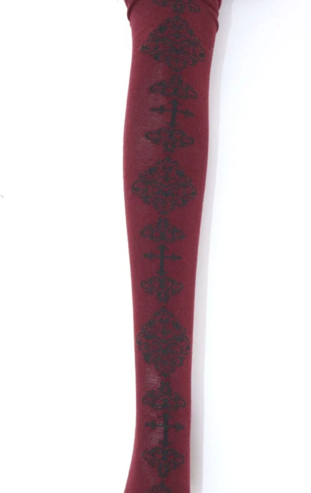 Cross Ornamental Pattern Tights
