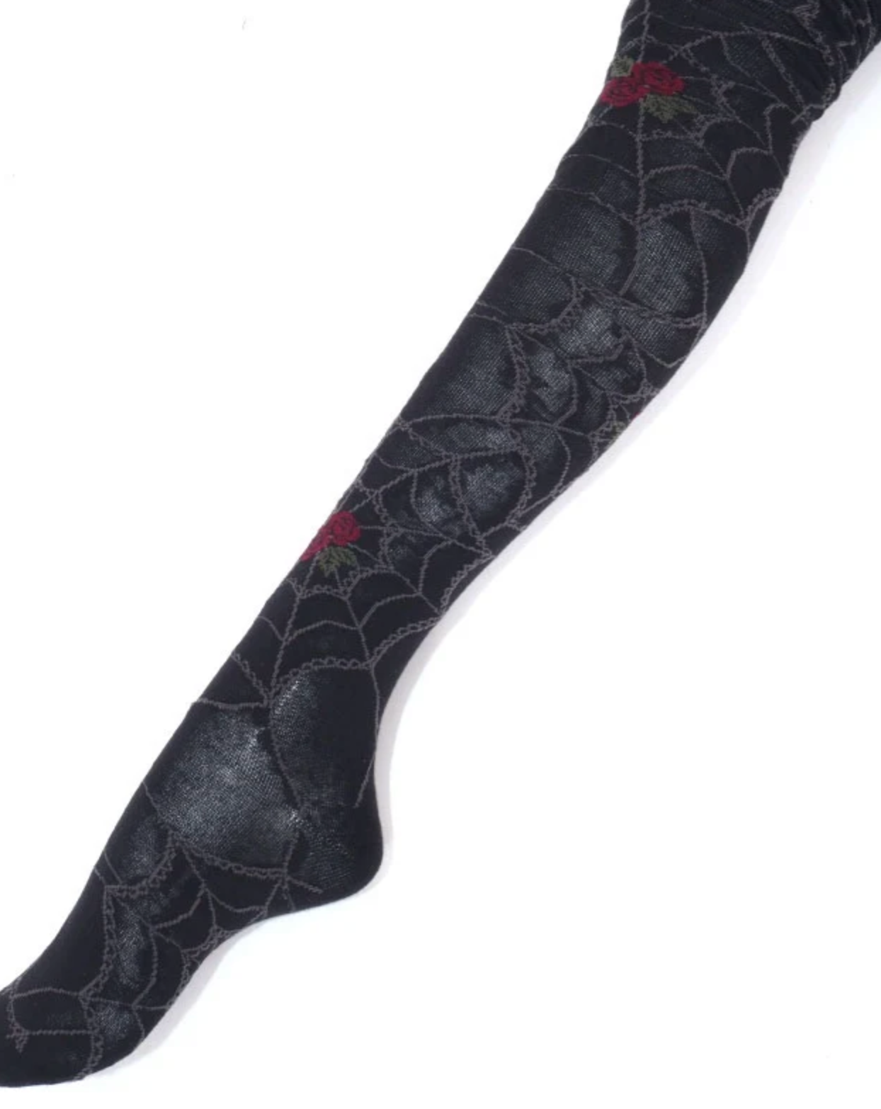 Dark Rose Web Pattern Tights