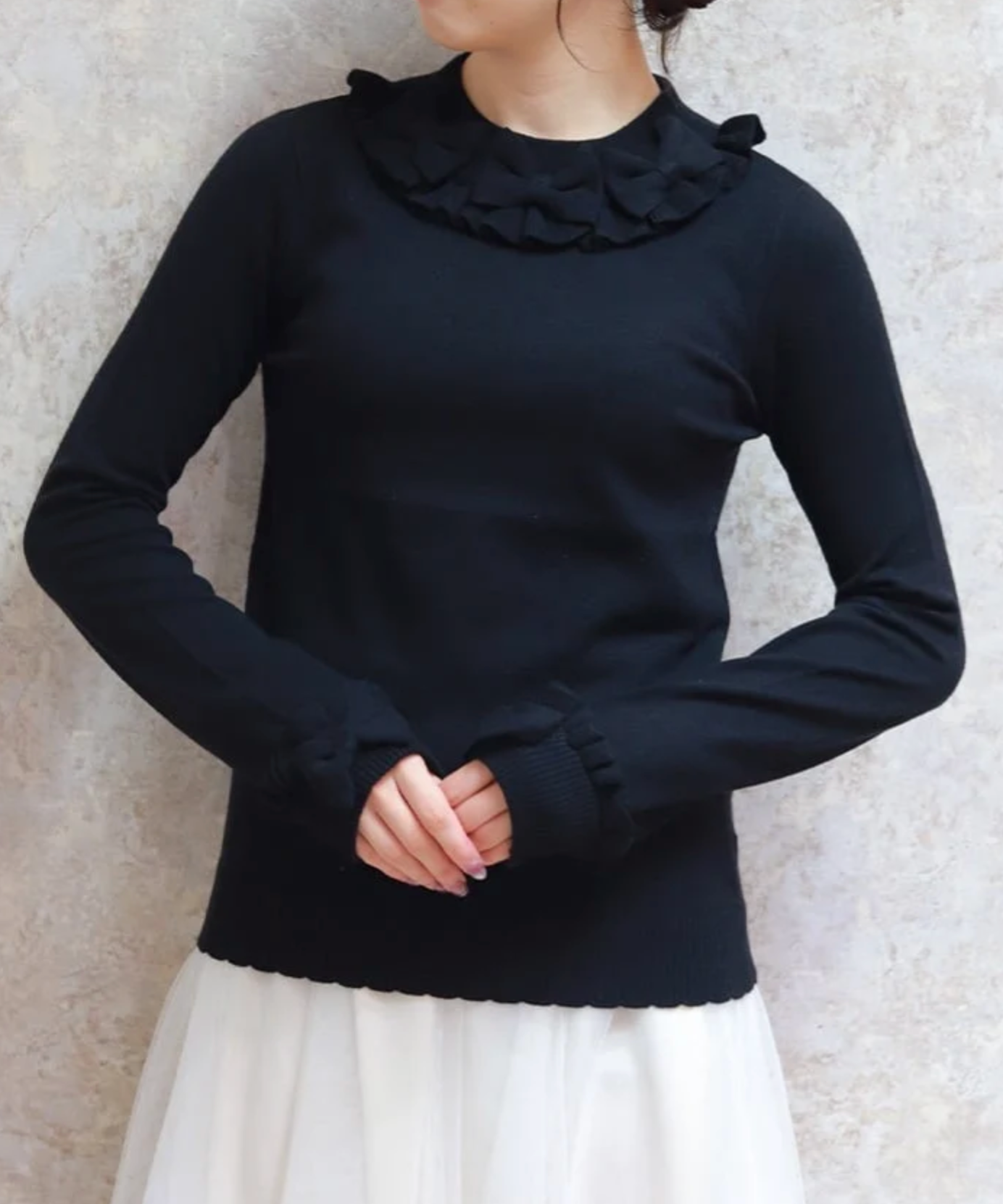 Triple Ribbon Knit Pullover