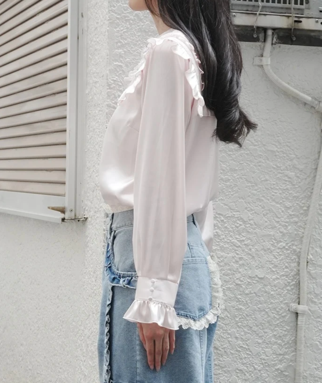 Lace Layered Sailor Blouse