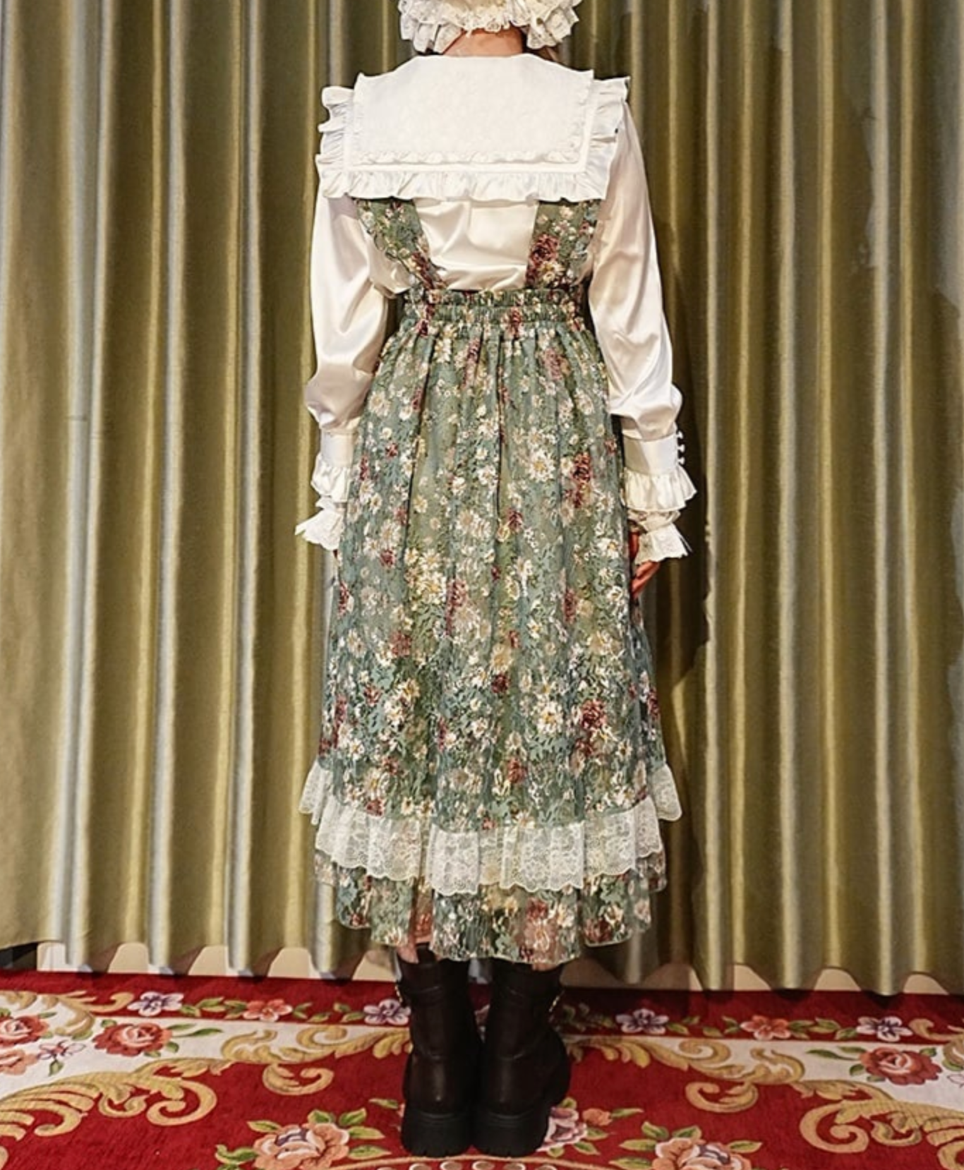 Frill Skirt with Suspenders