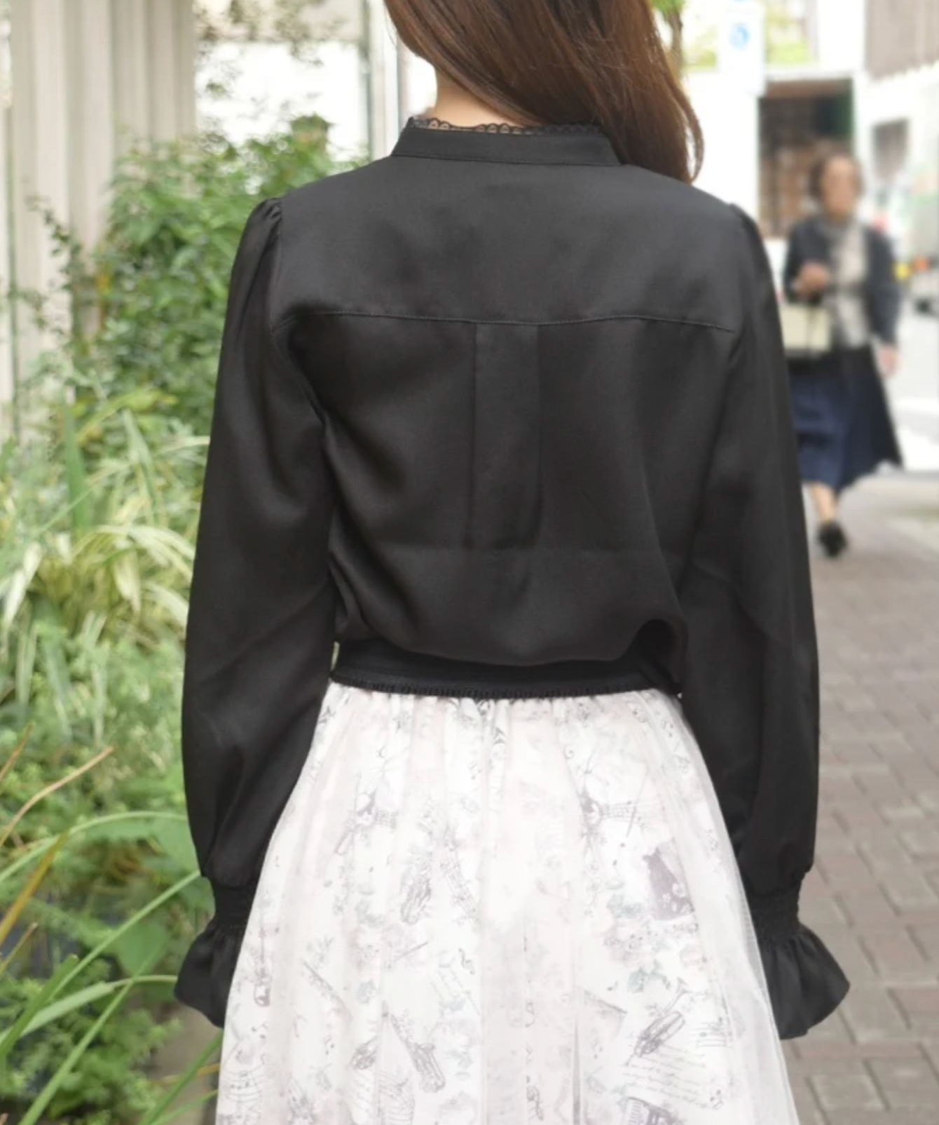 Music Embroidery Ribbon Blouse