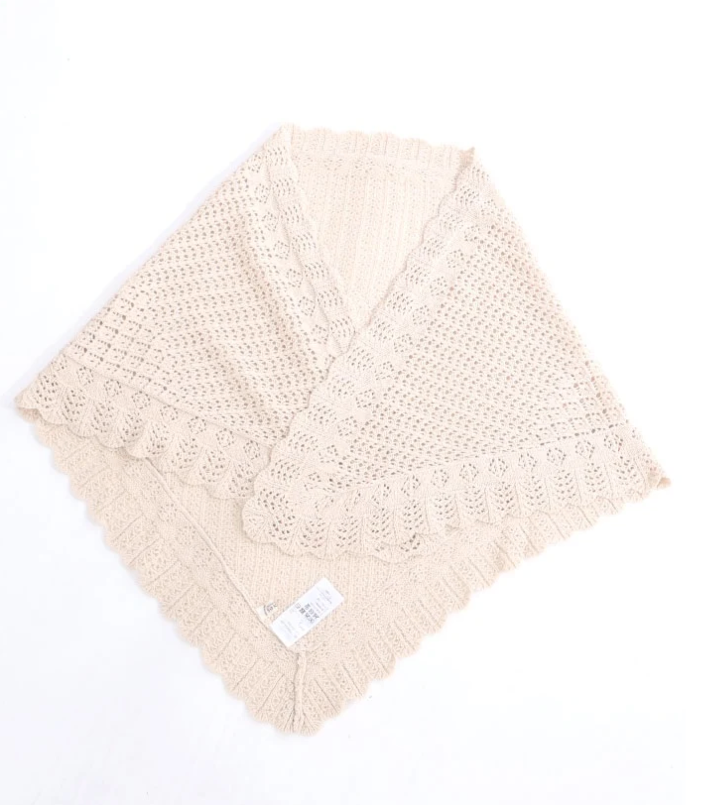 Openwork Knit Triangle Knit Stoll