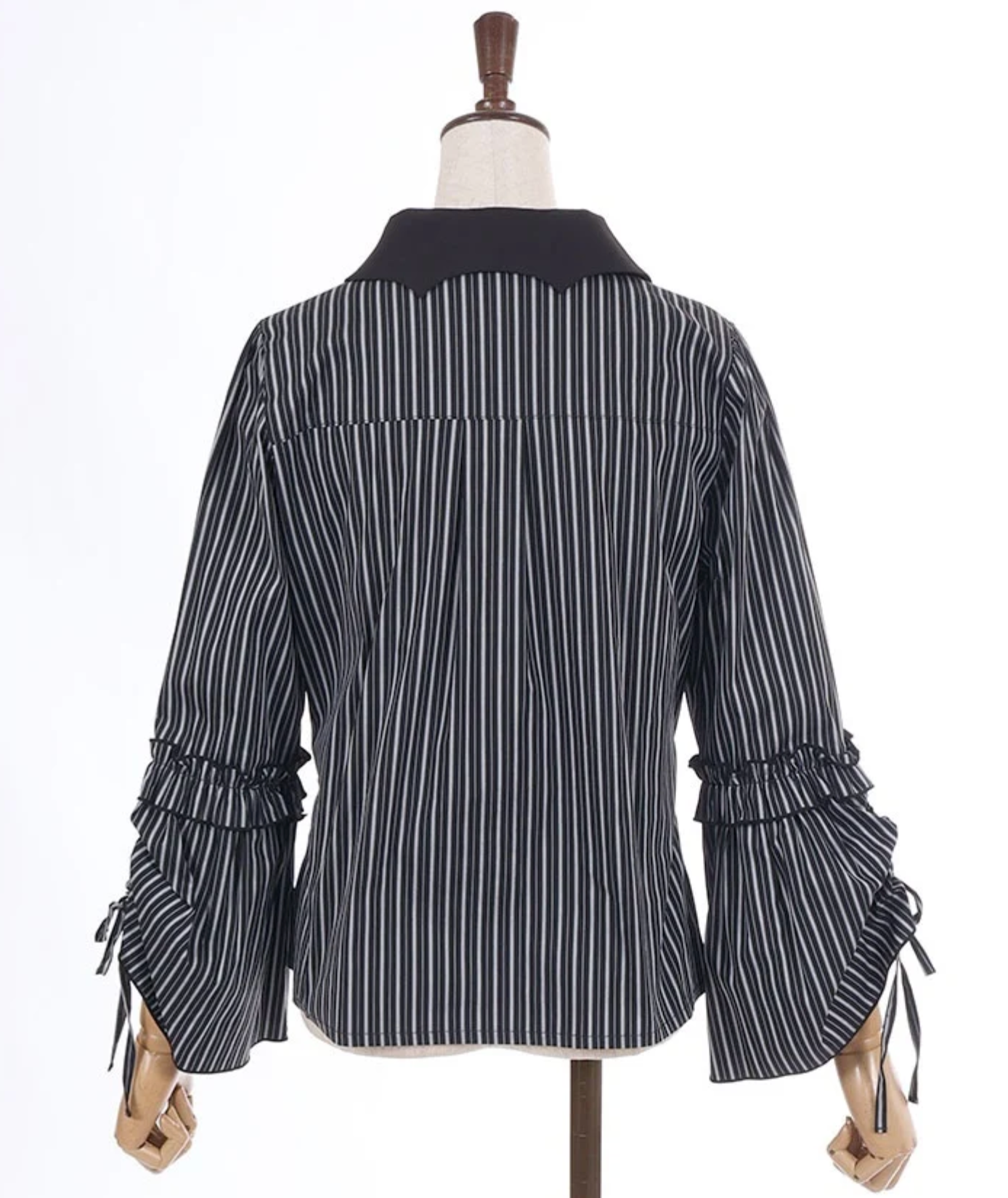 Cross Embroidery Tie Blouse