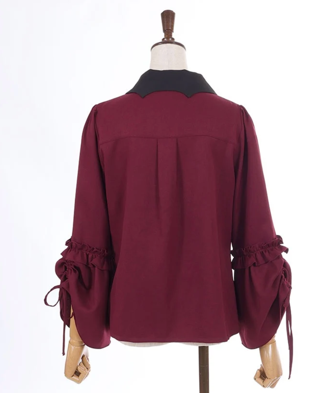 Cross Embroidery Tie Blouse