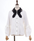 Cross Embroidery Tie Blouse