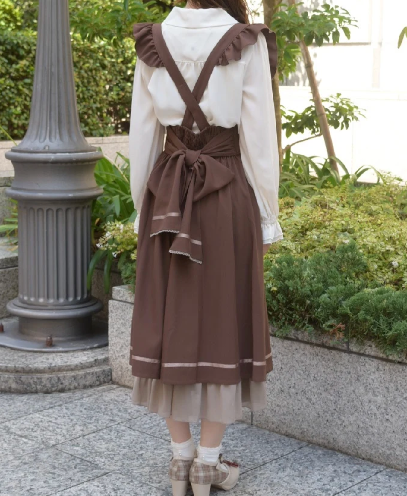 Skirt with Frill Suspenders