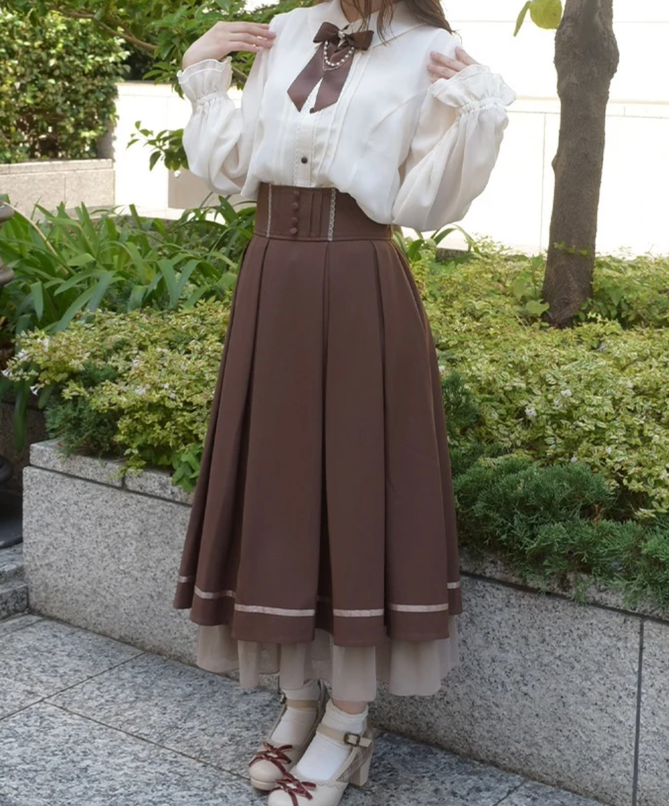 Skirt with Frill Suspenders