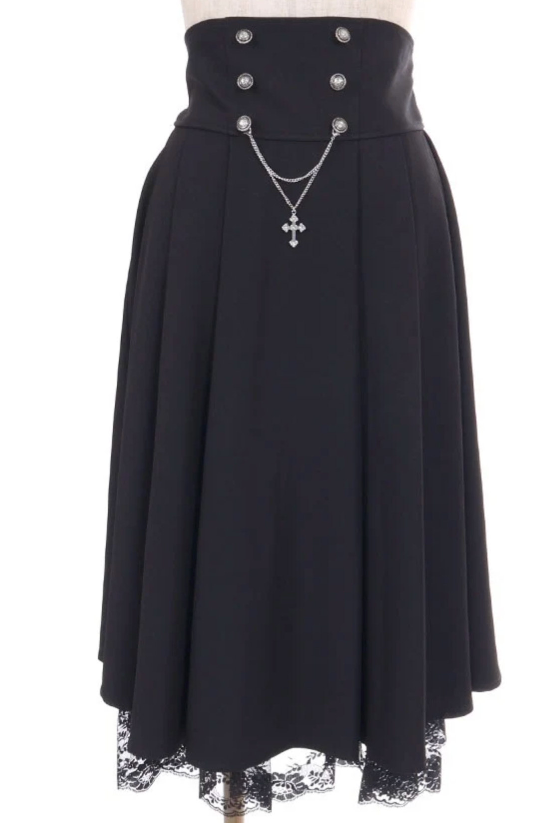 Cross & High-Waisted Skirt