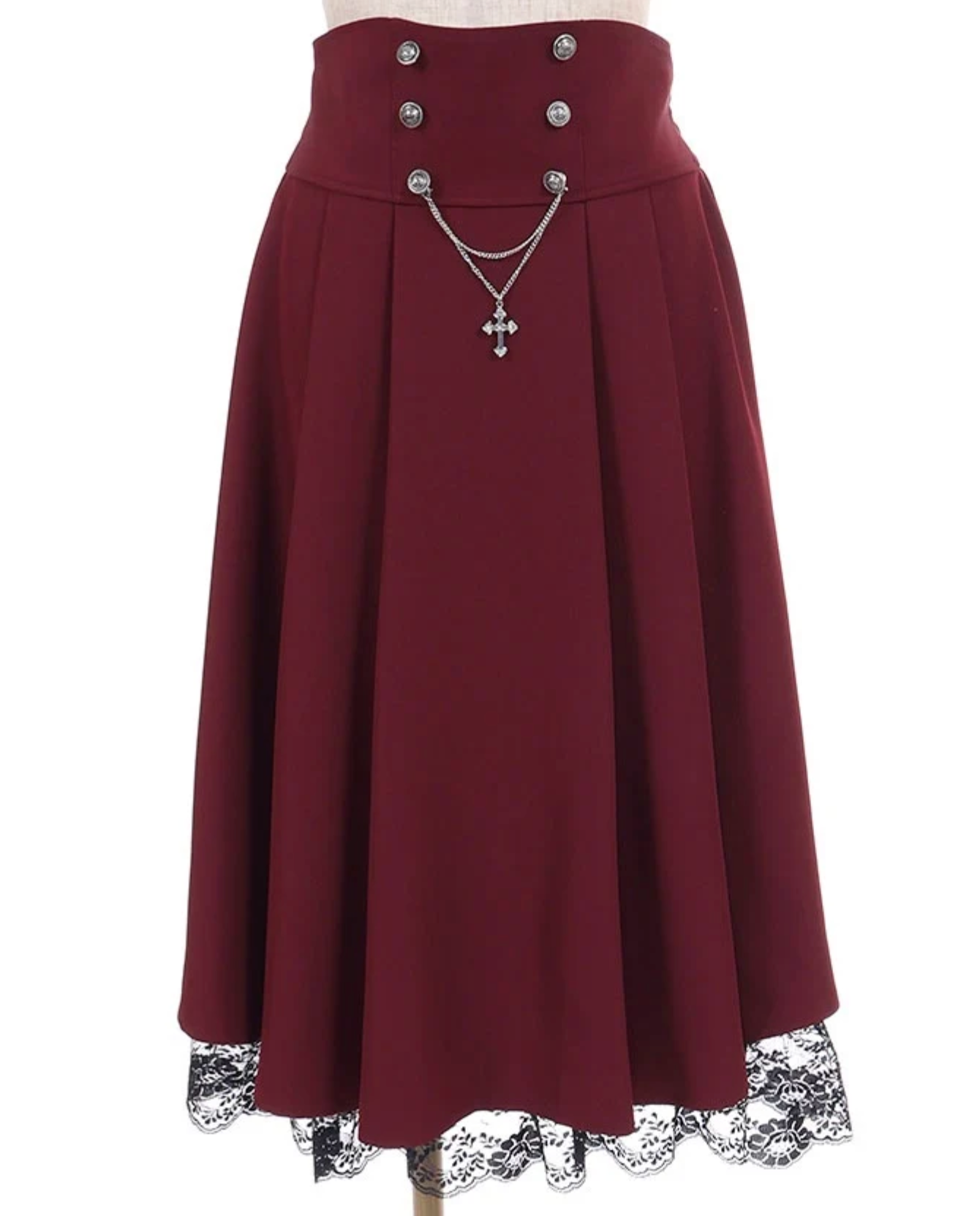 Cross & High-Waisted Skirt