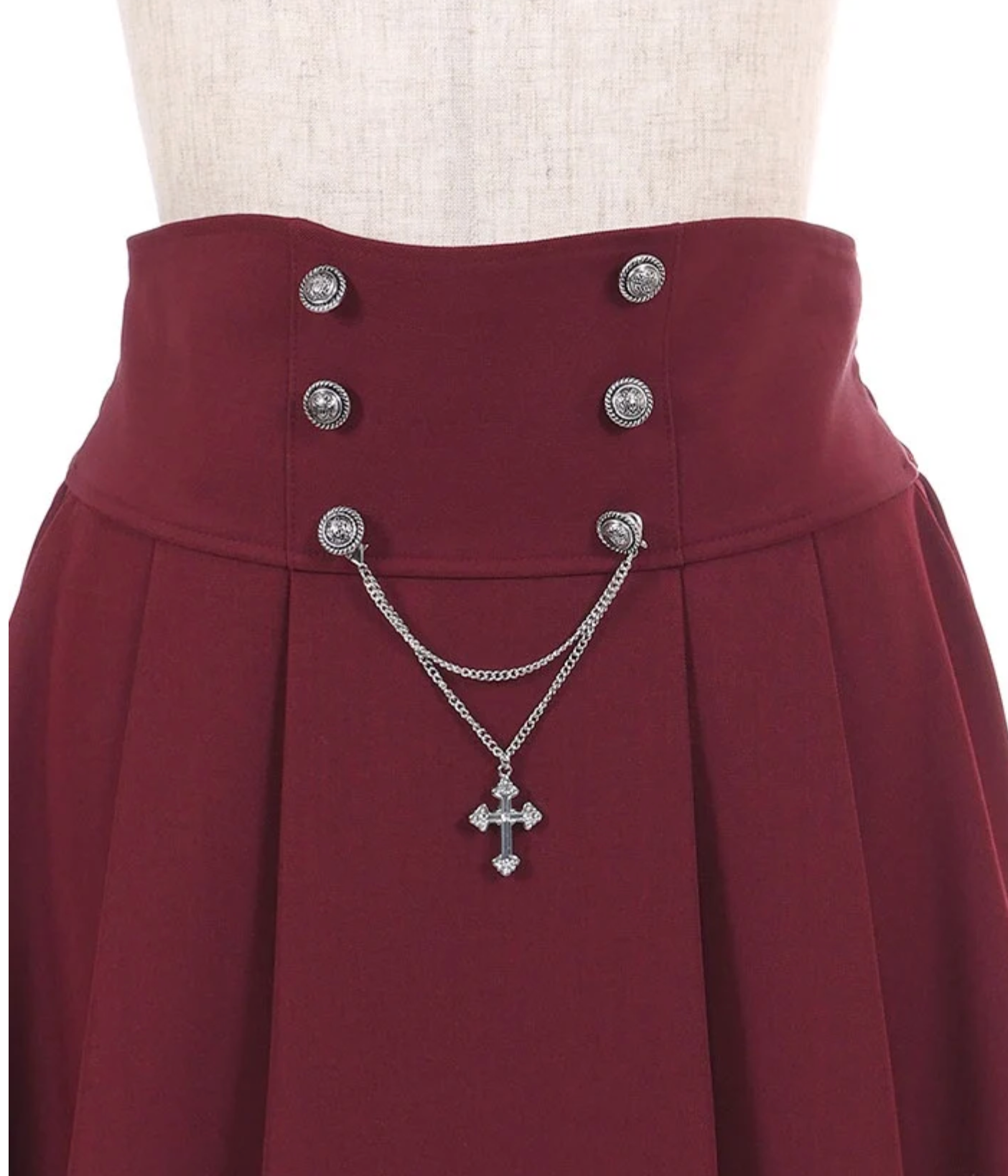 Cross & High-Waisted Skirt