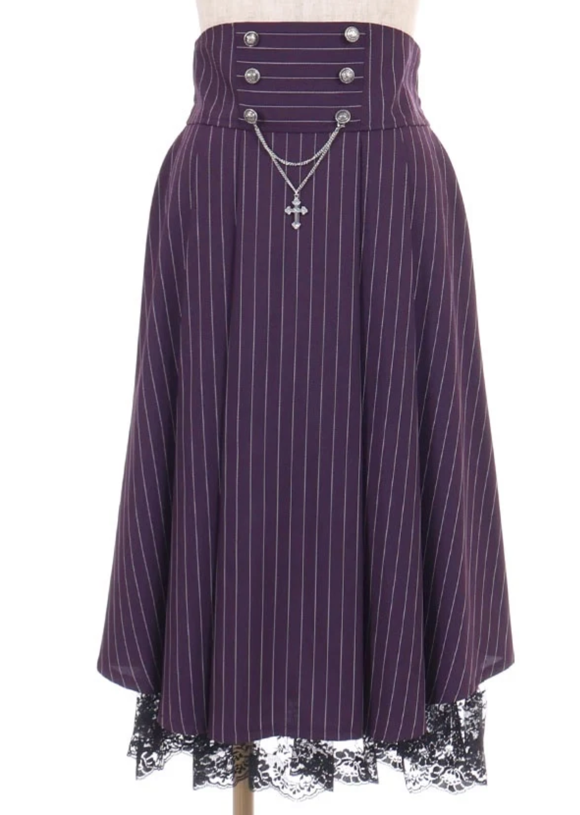 Cross & High-Waisted Skirt