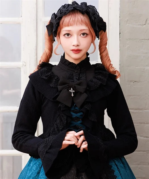 Cross Openwork Knit Cardigan