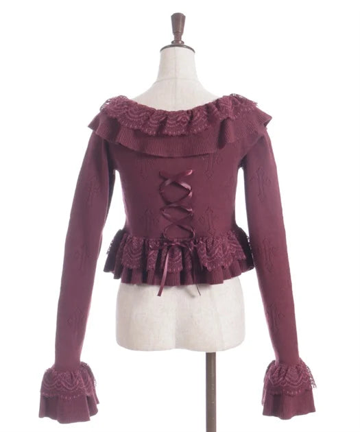 Cross Openwork Knit Cardigan