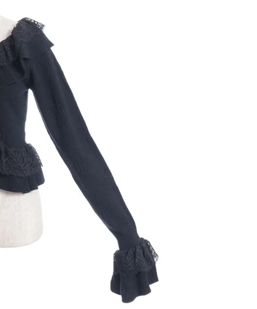 Cross Openwork Knit Cardigan