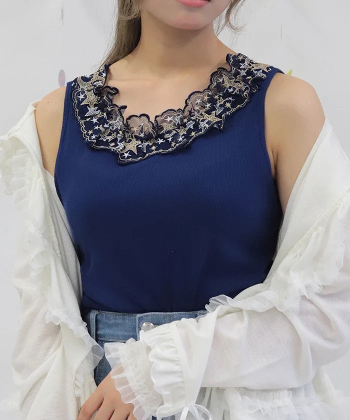 Luminous Moon Lace Tank Top