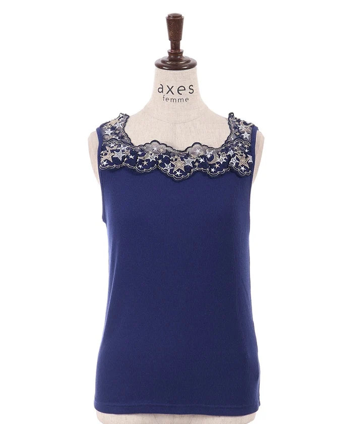 Luminous Moon Lace Tank Top