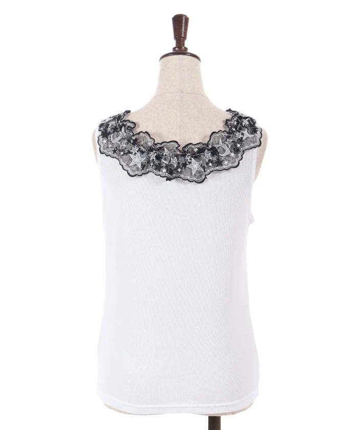 Luminous Moon Lace Tank Top