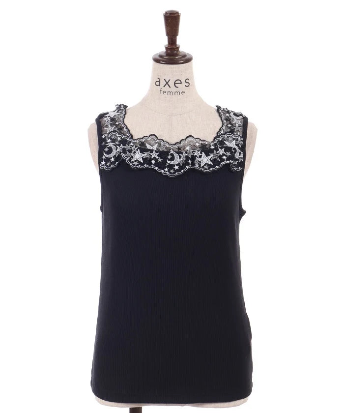 Luminous Moon Lace Tank Top