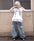 Lace Frill Denim Barrel Pants
