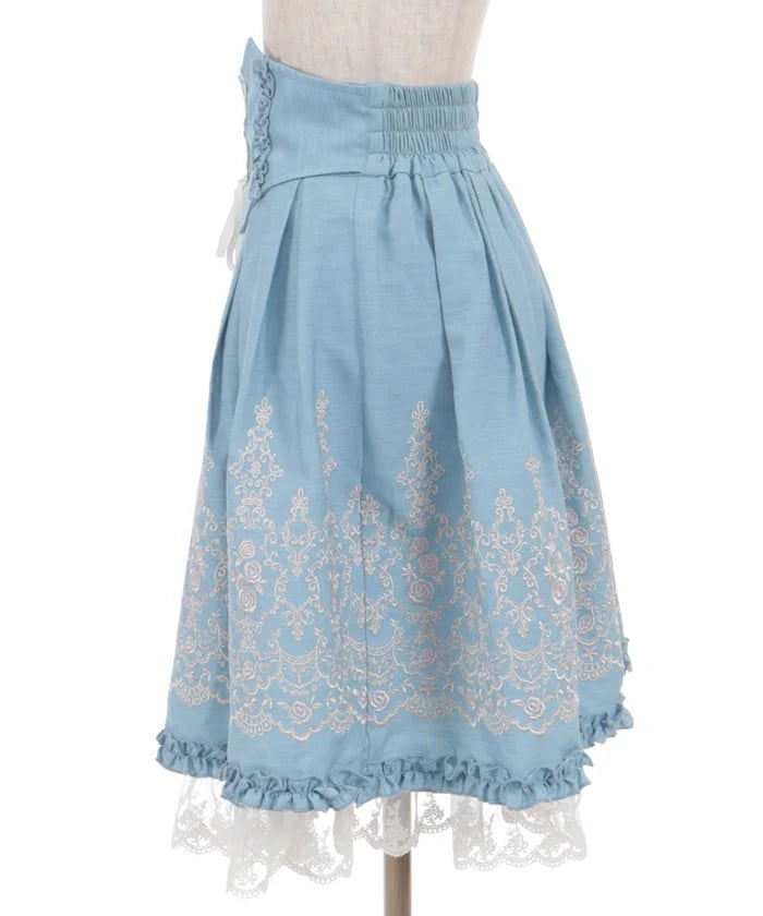 Corset Style Embroidered Skirt