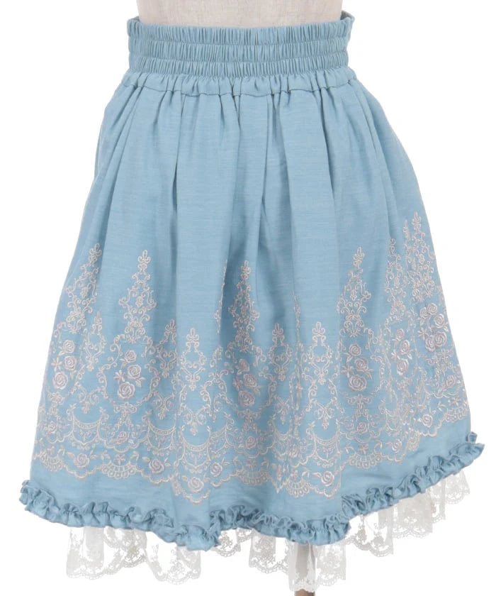 Corset Style Embroidered Skirt