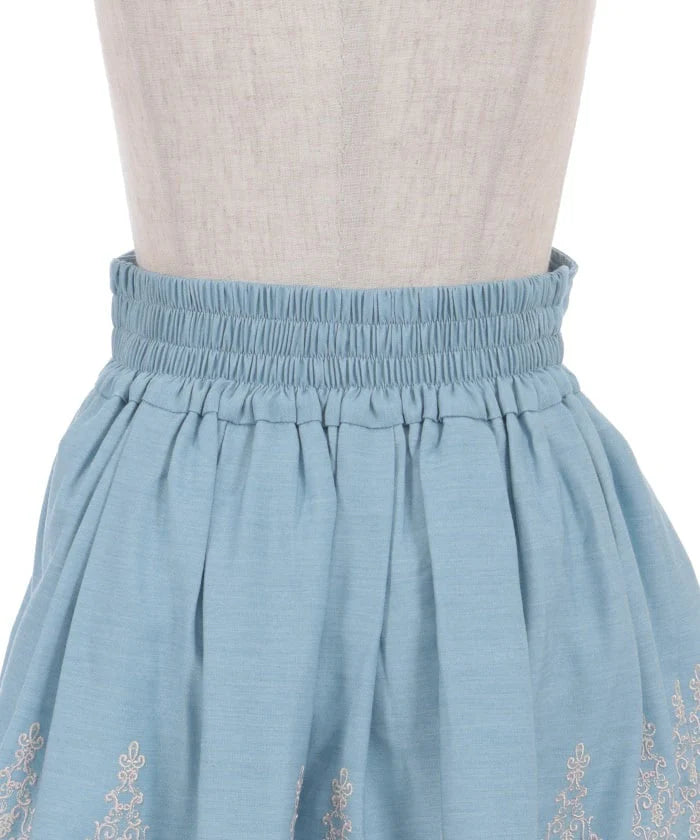 Corset Style Embroidered Skirt