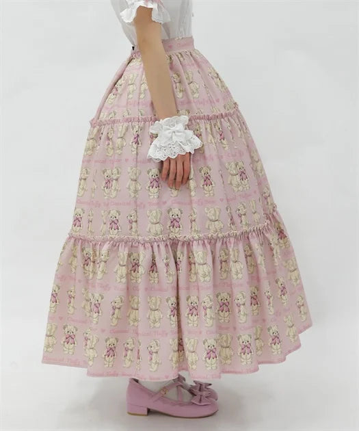 Fluffy Bear Pattern Skirt