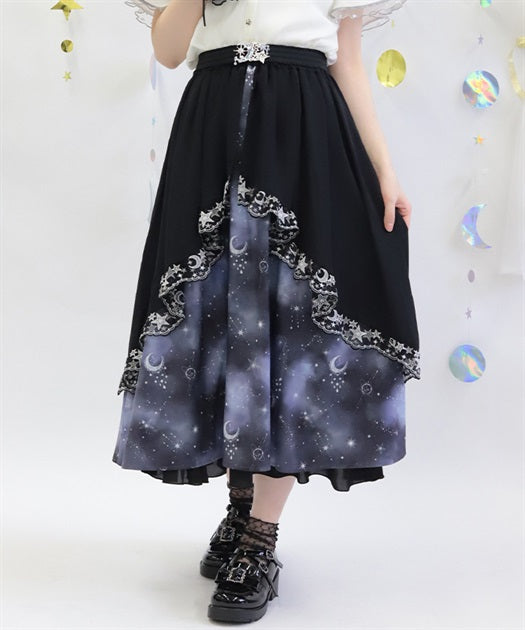 Luminous Moon Pattern 2-Way Skirt